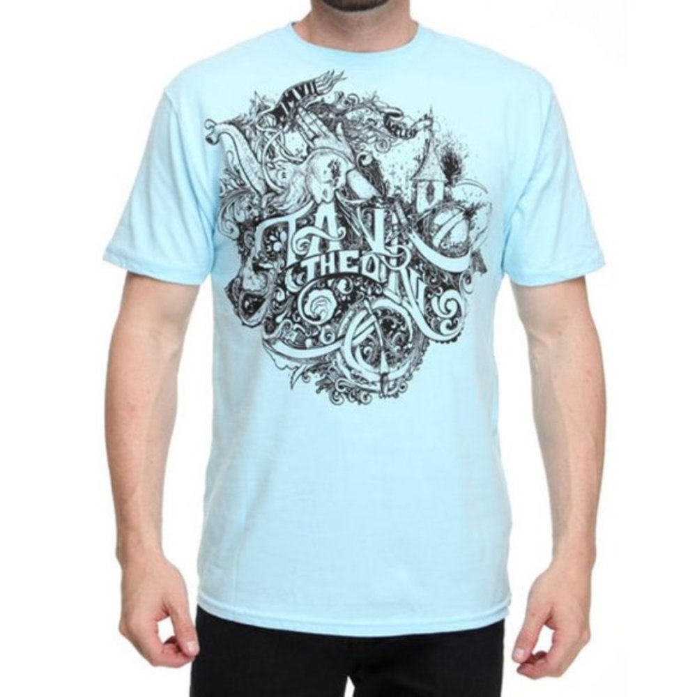 New Mens Tank Theory Blue T Shirt Medieval Theme